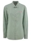 Mc2 Saint Barth Brigitte - Shirt With Striped Pattern In Green
