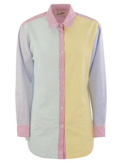 Mc2 Saint Barth Brigitte - Shirt With Striped Pattern In Multicolor