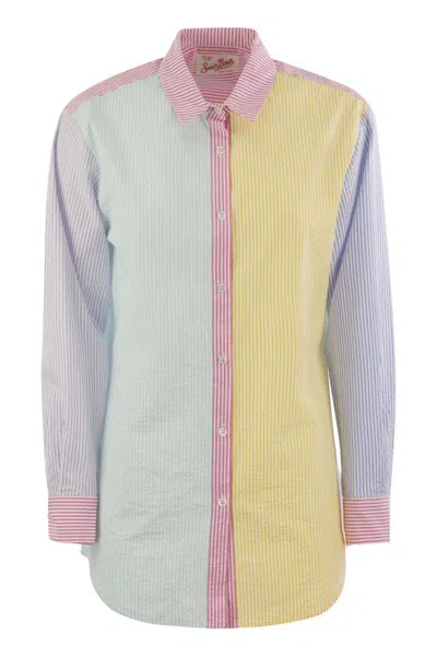 Mc2 Saint Barth Brigitte - Shirt With Striped Pattern In Multicolor