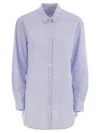 Mc2 Saint Barth Brigitte Oversized Striped Cotton Shirt