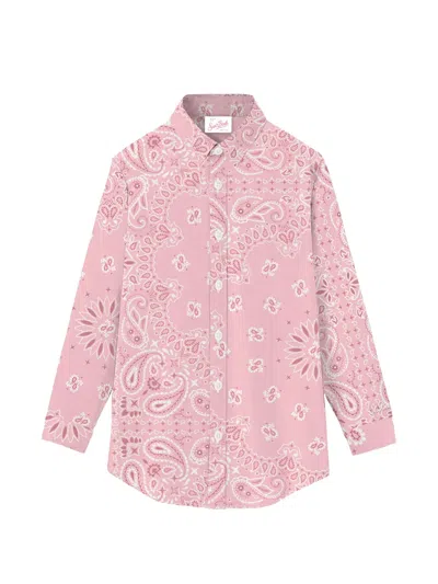 Mc2 Saint Barth Brigitte Bandana-print Shirt In Pink