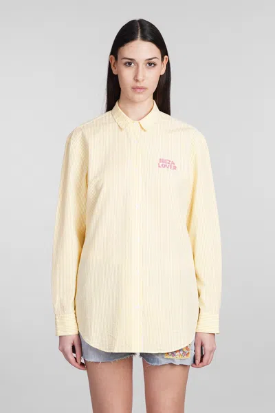 Mc2 Saint Barth Brigitte Embry Shirt In Yellow Viscose