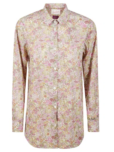 Mc2 Saint Barth Brigitte Floral Pattern Cotton Shirt In Multi