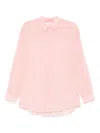 Mc2 Saint Barth Brigitte Shirt In Rose-pink Polyester