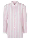 Mc2 Saint Barth Brigitte Striped Patterned Shirt In Pink