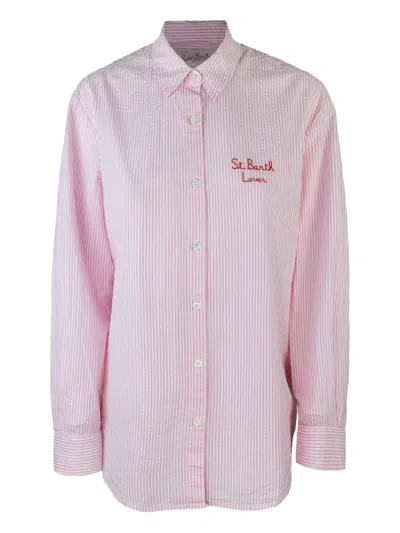 MC2 SAINT BARTH BRIGITTE SNOOPY-PRINT STRIPED SHIRT
