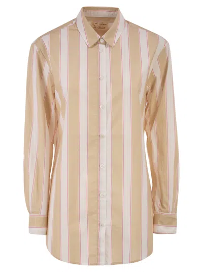 Mc2 Saint Barth Brigitte - Striped Patterned Shirt In Brown