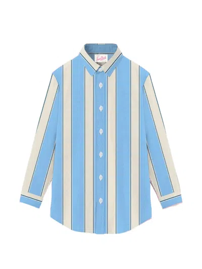 Mc2 Saint Barth Brigitte Striped Shirt In Blue