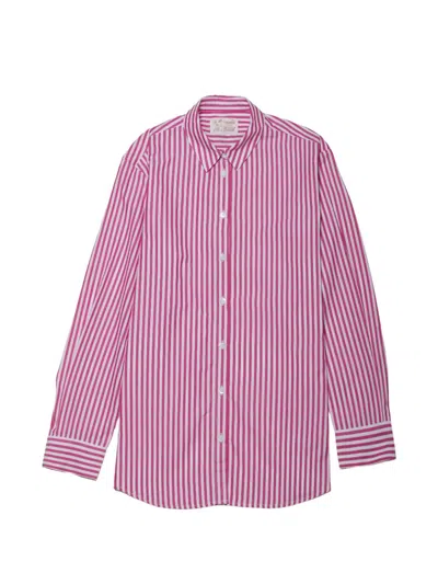 Mc2 Saint Barth Brigitte Striped Shirt In Pink