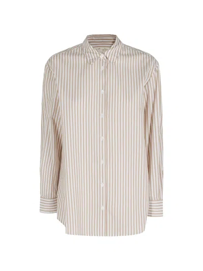 Mc2 Saint Barth Brigitte Stripe-pattern Shirt In Brown