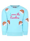 Mc2 Saint Barth Briony Rainbow-patch Sweatshirt In Multi