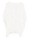Mc2 Saint Barth Broderie-anglaise Drawstring Mini Dress In White