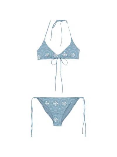 Mc2 Saint Barth Broderie-anglaise Bikini In Multi