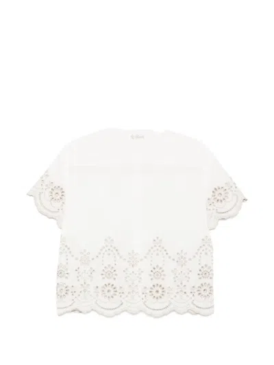 Mc2 Saint Barth Broderie-anglaise Shirt In Multi