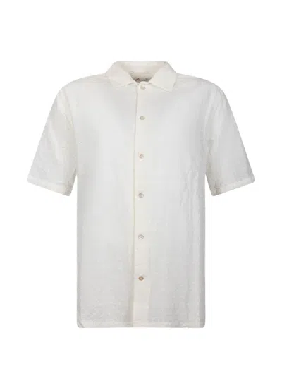 Mc2 Saint Barth Broderie-anglaise Short-sleeve Shirt In Neutral