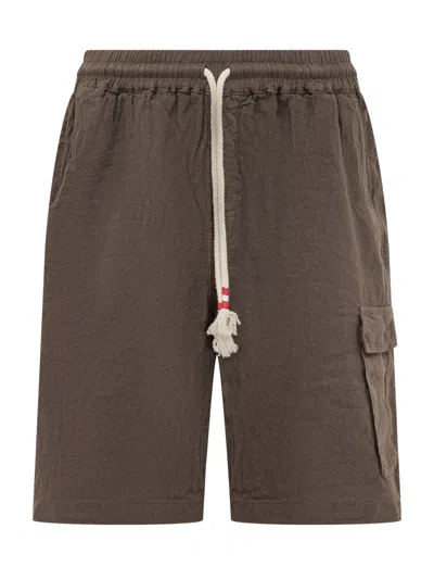 Mc2 Saint Barth Brown Solid Shorts