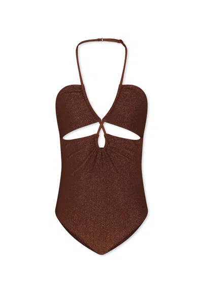 Mc2 Saint Barth Kids' Brown Swimsuit For Girl