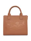 Mc2 Saint Barth Mini Vanity Embossed Top Handle Tote Bag In Brown