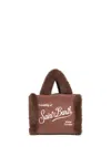 Mc2 Saint Barth Brown Vanity Mini Shearling Rib Handbag<br/> In Brown