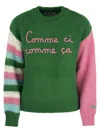 Mc2 Saint Barth Slogan-embroidered Patterned-jacquard Jumper