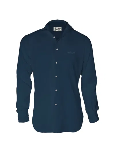 Mc2 Saint Barth Button Down Shirt In Blue