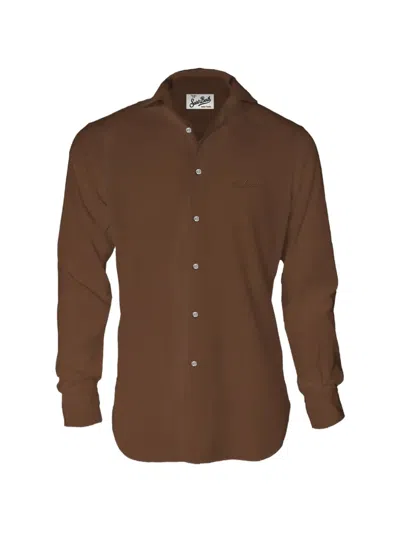 Mc2 Saint Barth Buttoned Shirt In Brown