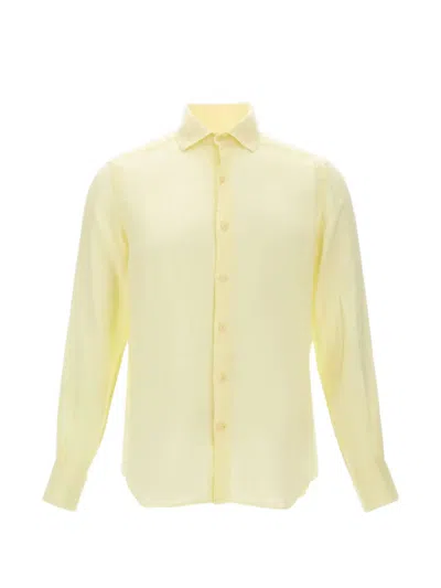 Mc2 Saint Barth Button-up Long-sleeve Shirt In Yellow