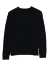 Mc2 Saint Barth Cable-knit Crew-neck Sweater In Black
