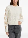 Mc2 Saint Barth Cable-knit Sweater In Neutral