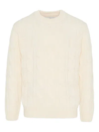 Mc2 Saint Barth Kids' Cable-knit Sweater In Neutral