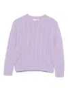 Mc2 Saint Barth Cable-knit Sweater In Blue