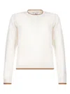 Mc2 Saint Barth Cable-knit Sweater In White
