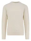 Mc2 Saint Barth Cable-knit Wool Sweater In Neutral