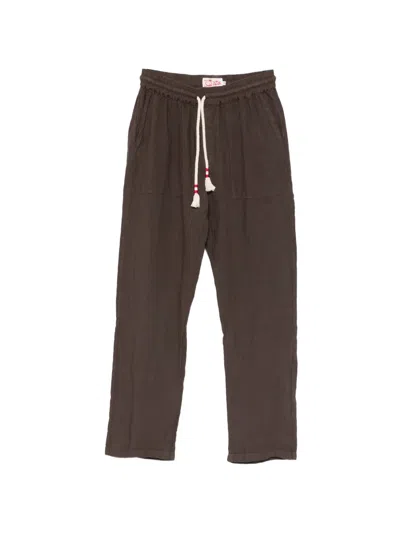 Mc2 Saint Barth Calais Drawstring Trousers In Brown