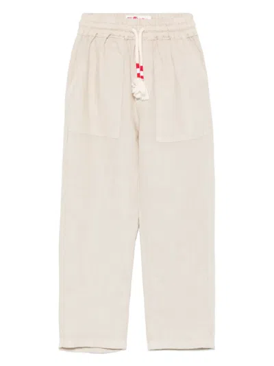 Mc2 Saint Barth Kids' Calais Jr Trousers In Neutrals