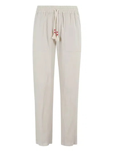 Mc2 Saint Barth Calais Straight-leg Trousers In Neutrals
