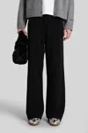 Mc2 Saint Barth Cambon Wool Pants In Black Wool In Black
