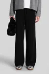 Mc2 Saint Barth Cambon Wool Pants In Black Wool In Black