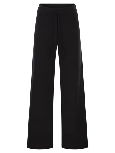 Mc2 Saint Barth Cambon Wool Trousers In Black