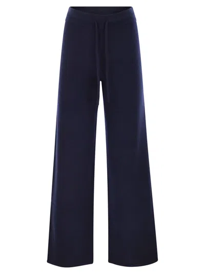 Mc2 Saint Barth Cambon - Wool Trousers In Blue