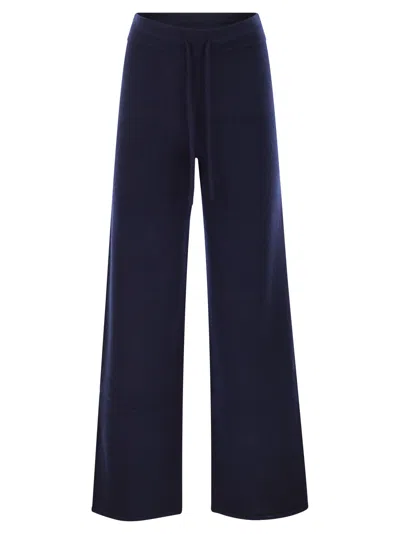 Mc2 Saint Barth Cambon Wool Trousers In Blue