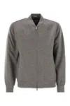 Mc2 Saint Barth Camden Raw-cut Bomber Jacket In Gray