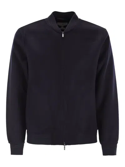 Mc2 Saint Barth Camden Bomber Jacket In Blue