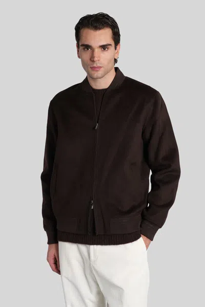 Mc2 Saint Barth Camden  Bomber Jacket In Brown