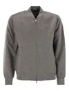 Mc2 Saint Barth Camden Raw-cut Bomber Jacket In Gray
