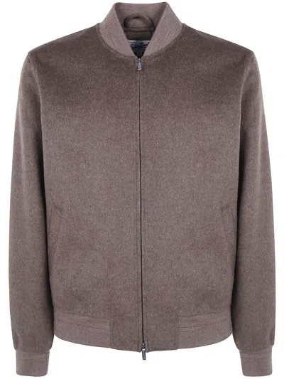 Mc2 Saint Barth Zip-up Wool Bomber Jacket In Black