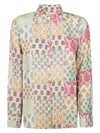 Mc2 Saint Barth Patchwork Floral And Geometric Design Shirt In Multi