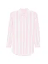 Mc2 Saint Barth Brigitte Striped Patterned Shirt In Pink