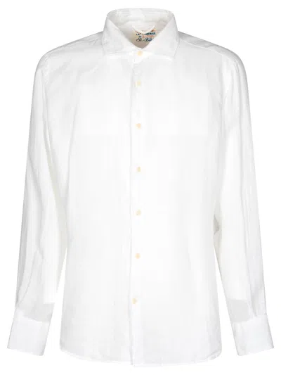 Mc2 Saint Barth Pamplona Linen Shirt In White