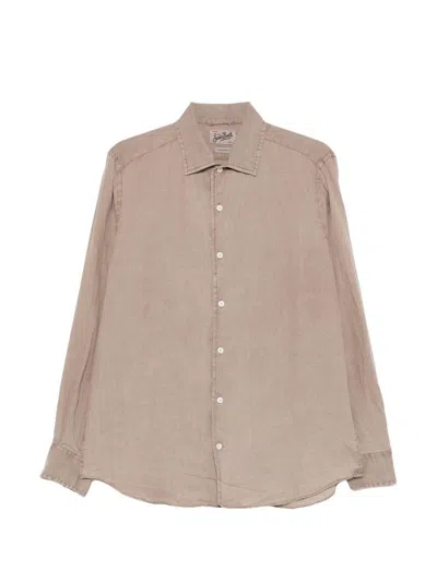 Mc2 Saint Barth Beige Regular Fit Shirt In Brown